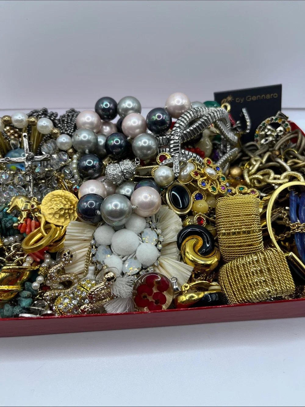 Jewelry Lot Gold Tone Mixed Craft Junk Wearable Harvest Resell